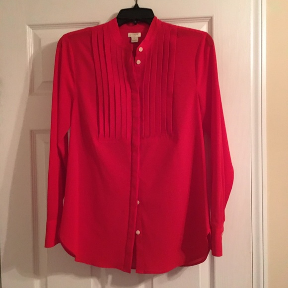 Red XS Red J.Crew blouse - Picture 1 of 2